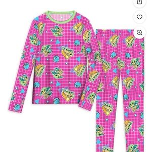 Kids Character Pajama Set in Pink and Green